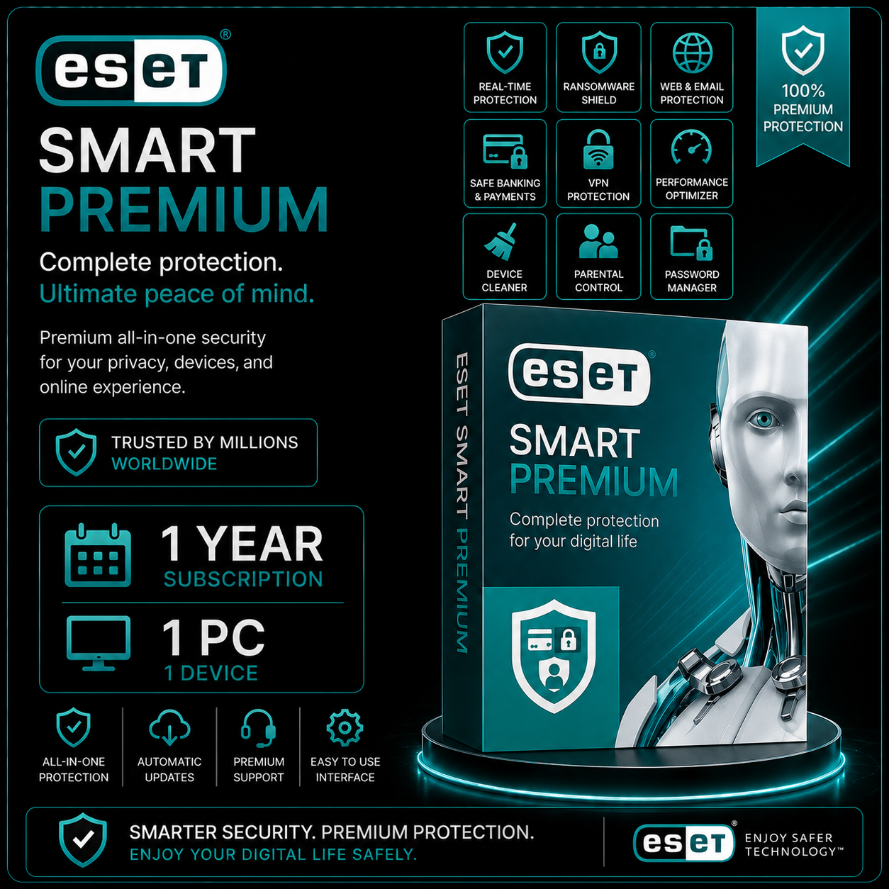ESET Smart Premium - 1 Year - 1 PC