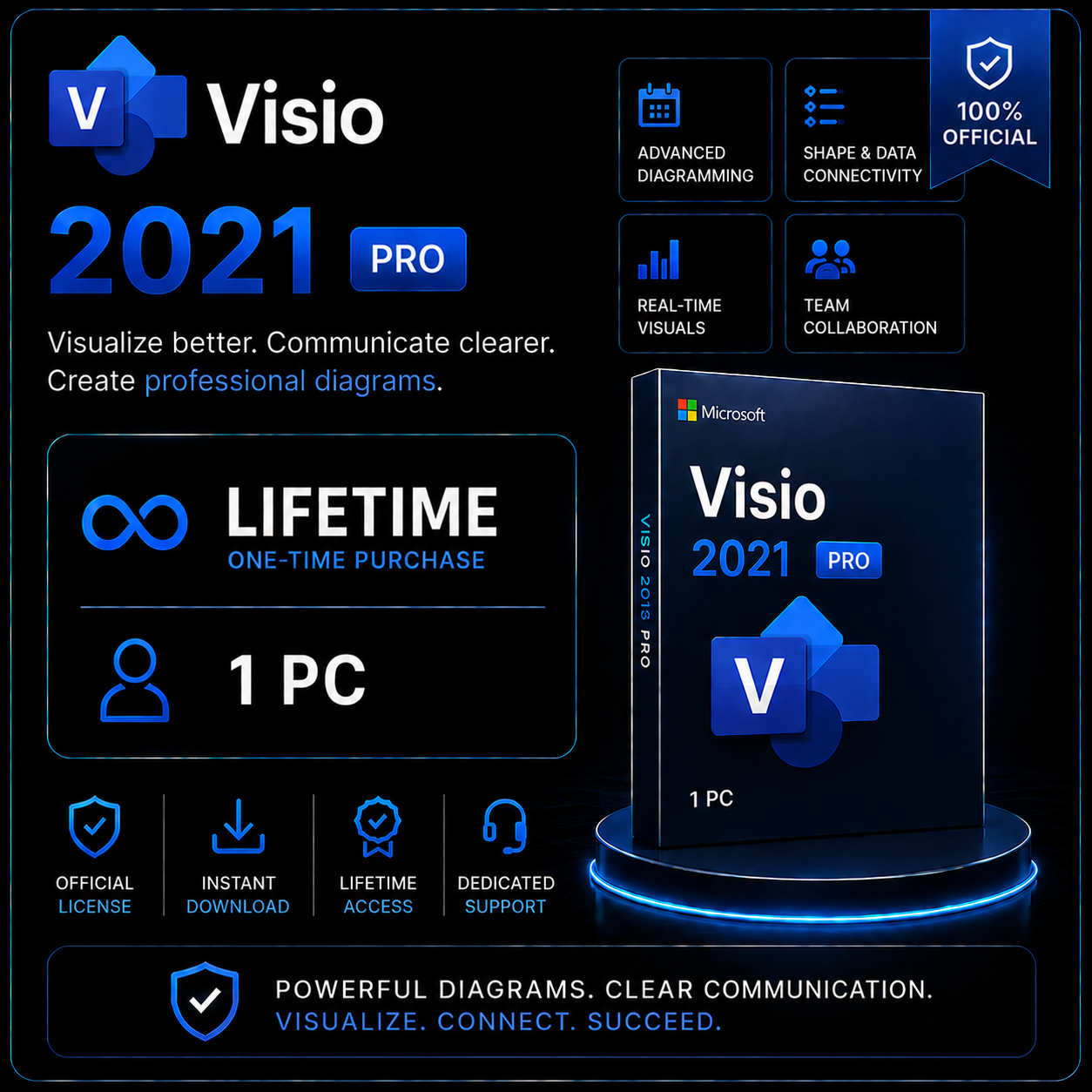 Visio 2021 Pro - Lifetime - 1 PC