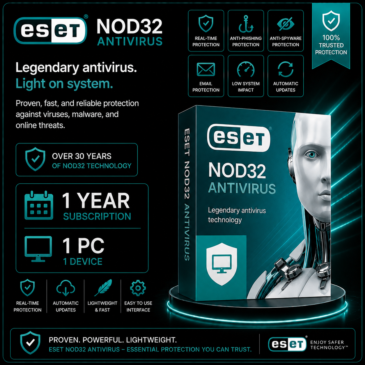 ESET NOD32 - 1 Year - 1 PC