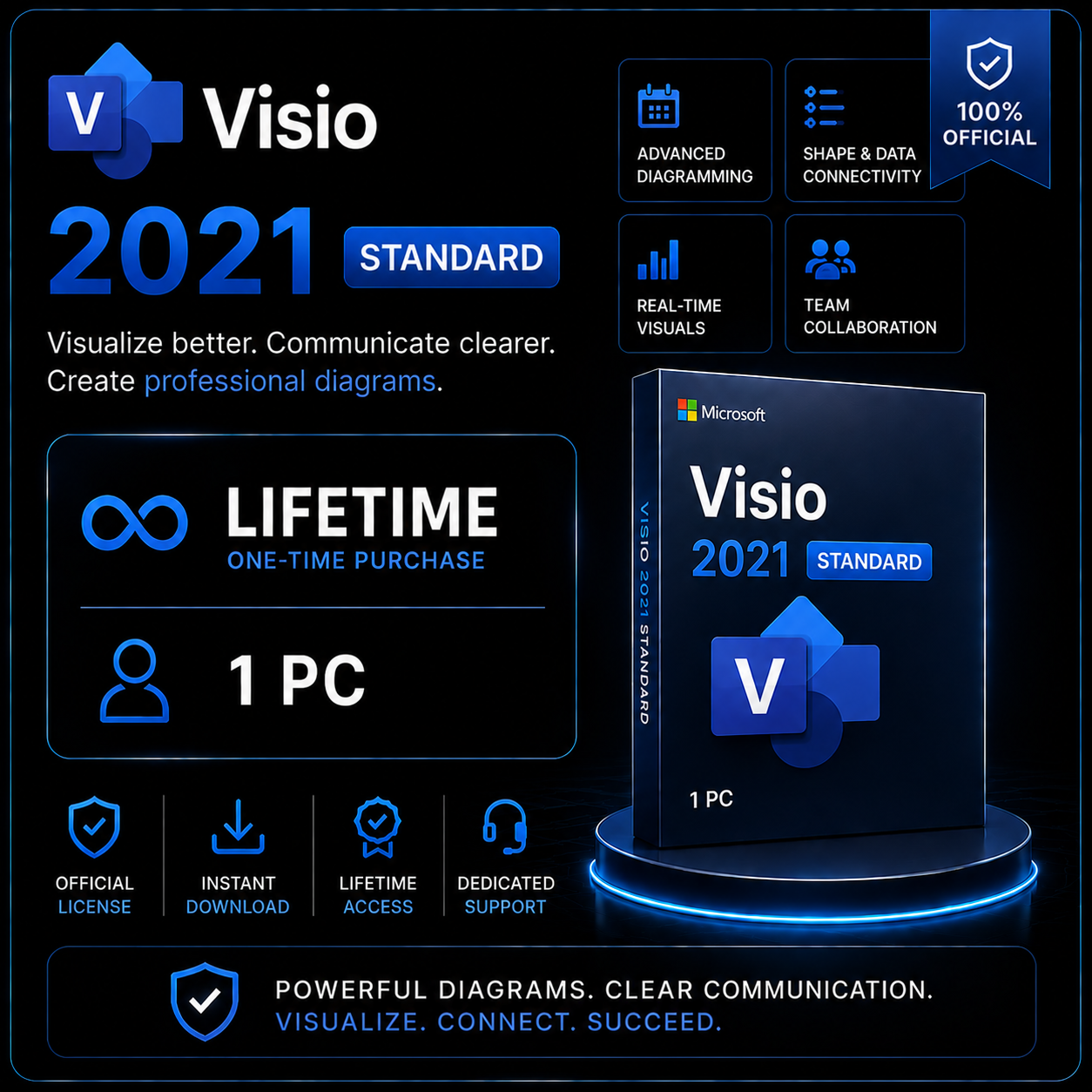Visio 2019 Standard - Lifetime - 1 PC