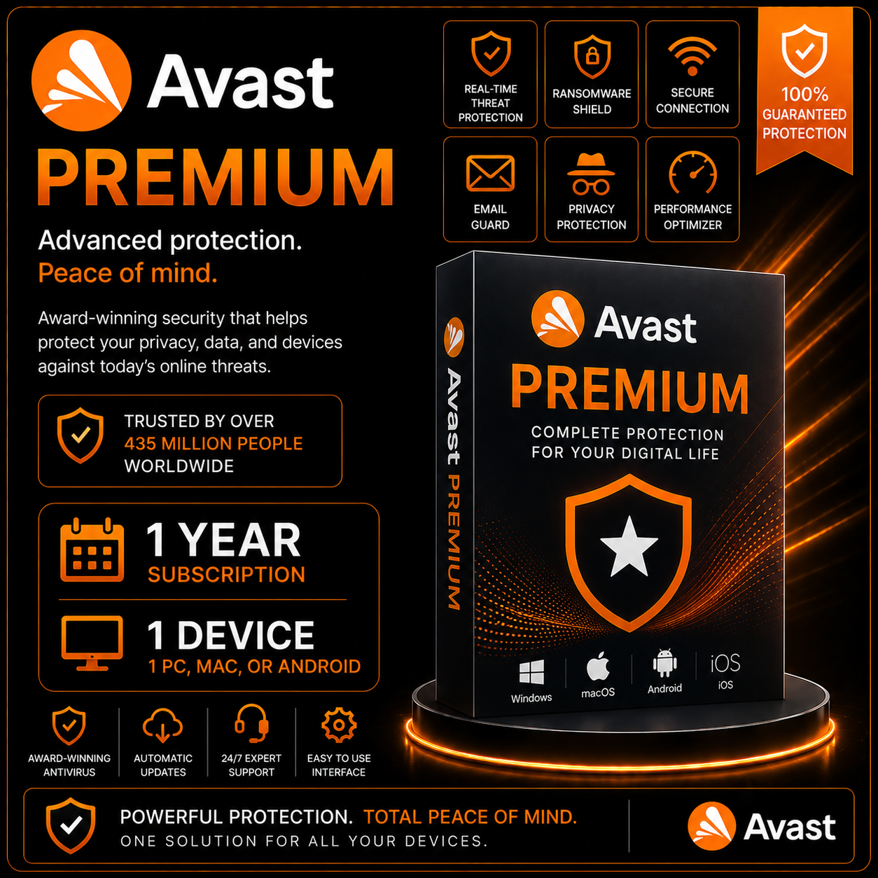 Avast Premium - 1 Year - 1 Device