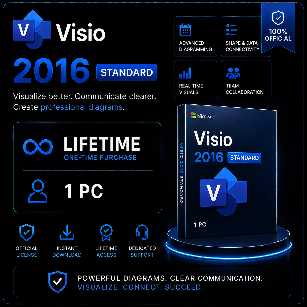 Visio 2016 Standard - Lifetime - 1 PC